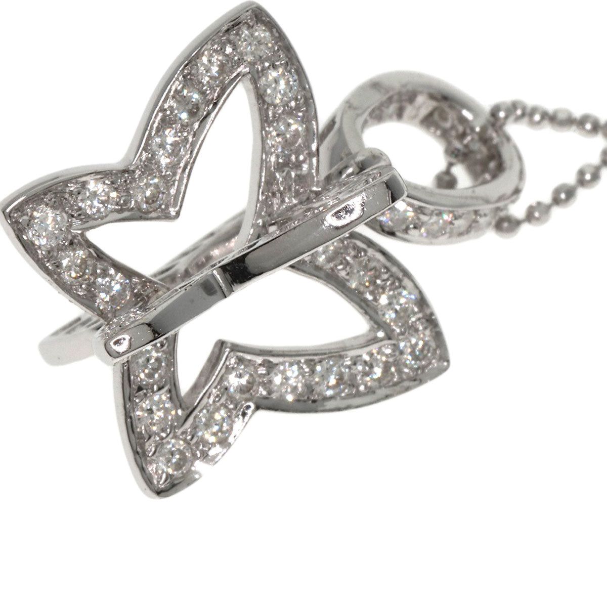 1ct Diamond Necklace K18 White Gold  5.5g�@Ladies