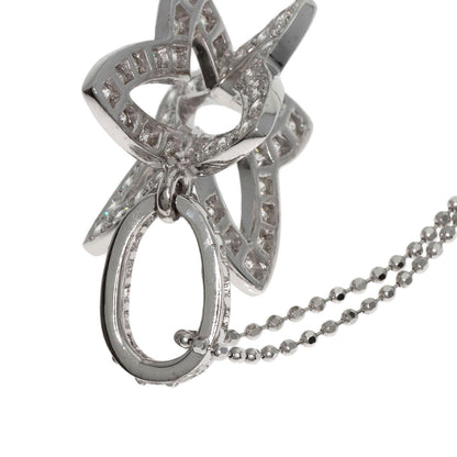 1ct Diamond Necklace K18 White Gold  5.5g�@Ladies