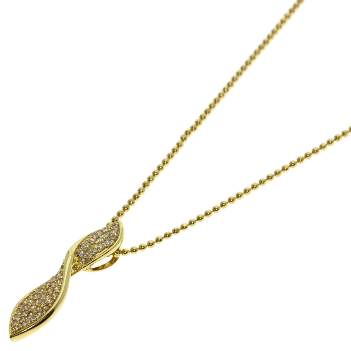 0.4ct Diamond Necklace K18 Yellow Gold 4.8g　Ladies