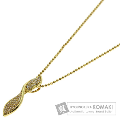 0.4ct Diamond Necklace K18 Yellow Gold 4.8g　Ladies