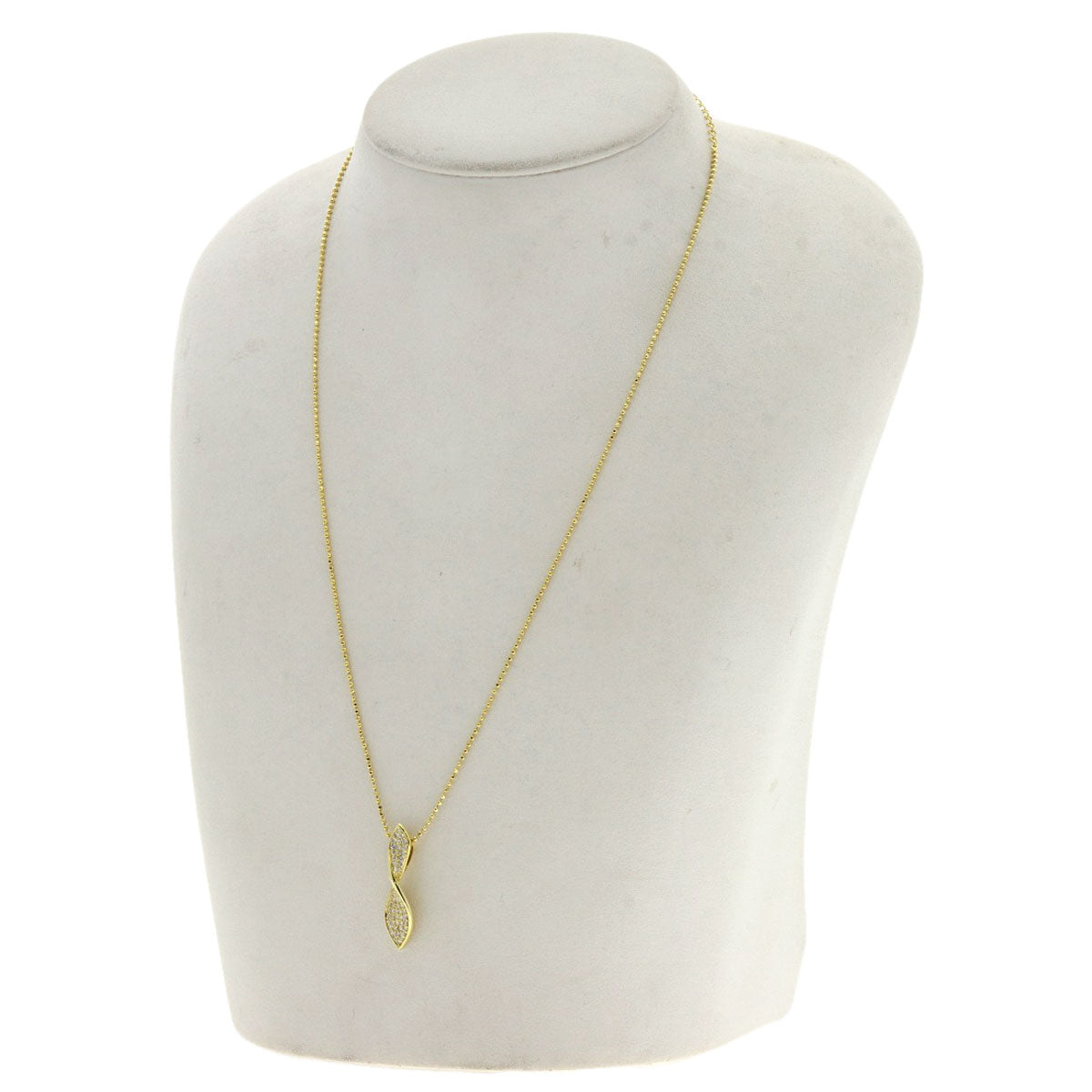 0.4ct Diamond Necklace K18 Yellow Gold 4.8g　Ladies