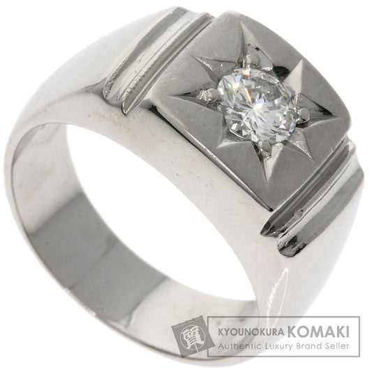 0.54ct Diamond stamp pad Ring Pm 14.6g　Ladies