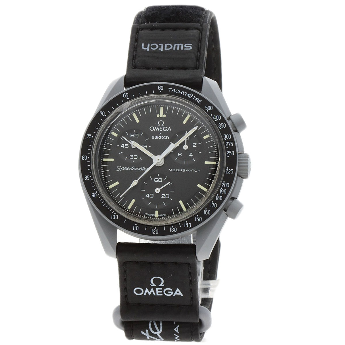 Swatch Omega collaboration Moonswatch MISSION TO THE MOON Watches SO33M100 Ceramic/Nylon mens