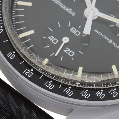 Swatch Omega collaboration Moonswatch MISSION TO THE MOON Watches SO33M100 Ceramic/Nylon mens