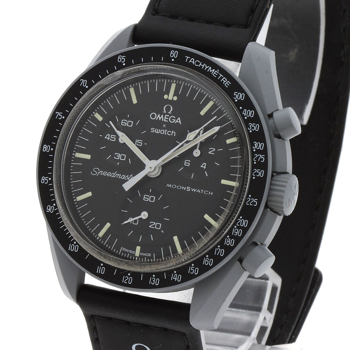 Swatch Omega collaboration Moonswatch MISSION TO THE MOON Watches SO33M100 Ceramic/Nylon mens