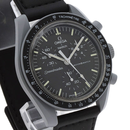 Swatch Omega collaboration Moonswatch MISSION TO THE MOON Watches SO33M100 Ceramic/Nylon mens