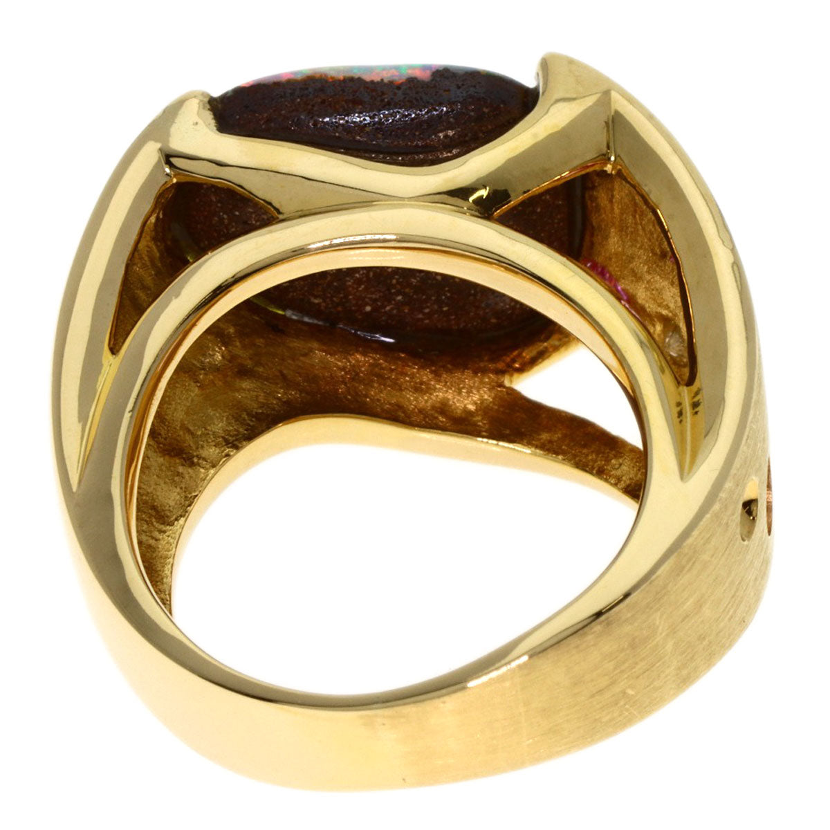 4.71ct Opal Diamond Ring K18 Yellow Gold 12.5g　Ladies