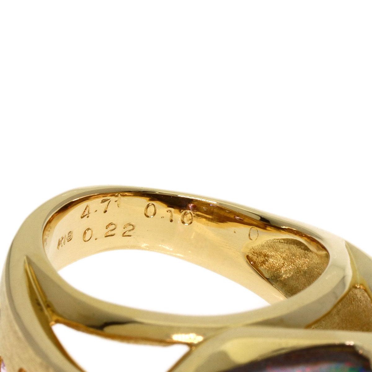 4.71ct Opal Diamond Ring K18 Yellow Gold 12.5g　Ladies