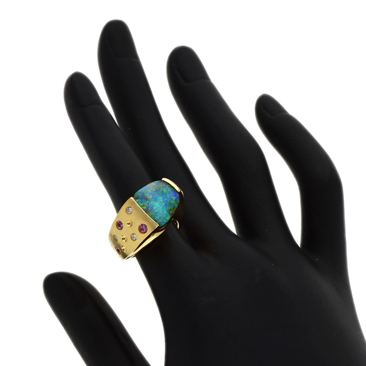 4.71ct Opal Diamond Ring K18 Yellow Gold 12.5g　Ladies