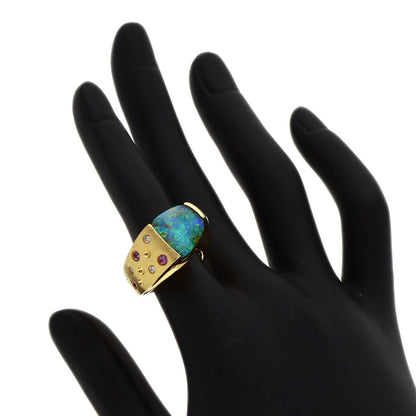 4.71ct Opal Diamond Ring K18 Yellow Gold 12.5g　Ladies
