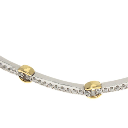 2.03ct Diamond Bracelet K18 White Gold 18K Yellow Gold 11.9g　Ladies