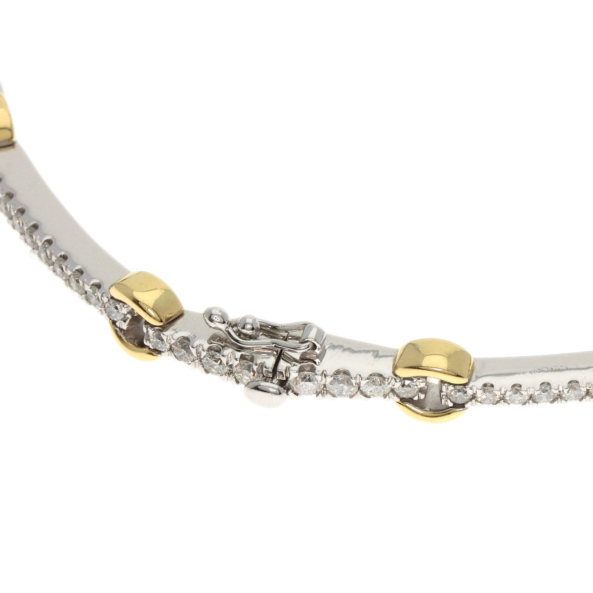 2.03ct Diamond Bracelet K18 White Gold 18K Yellow Gold 11.9g　Ladies