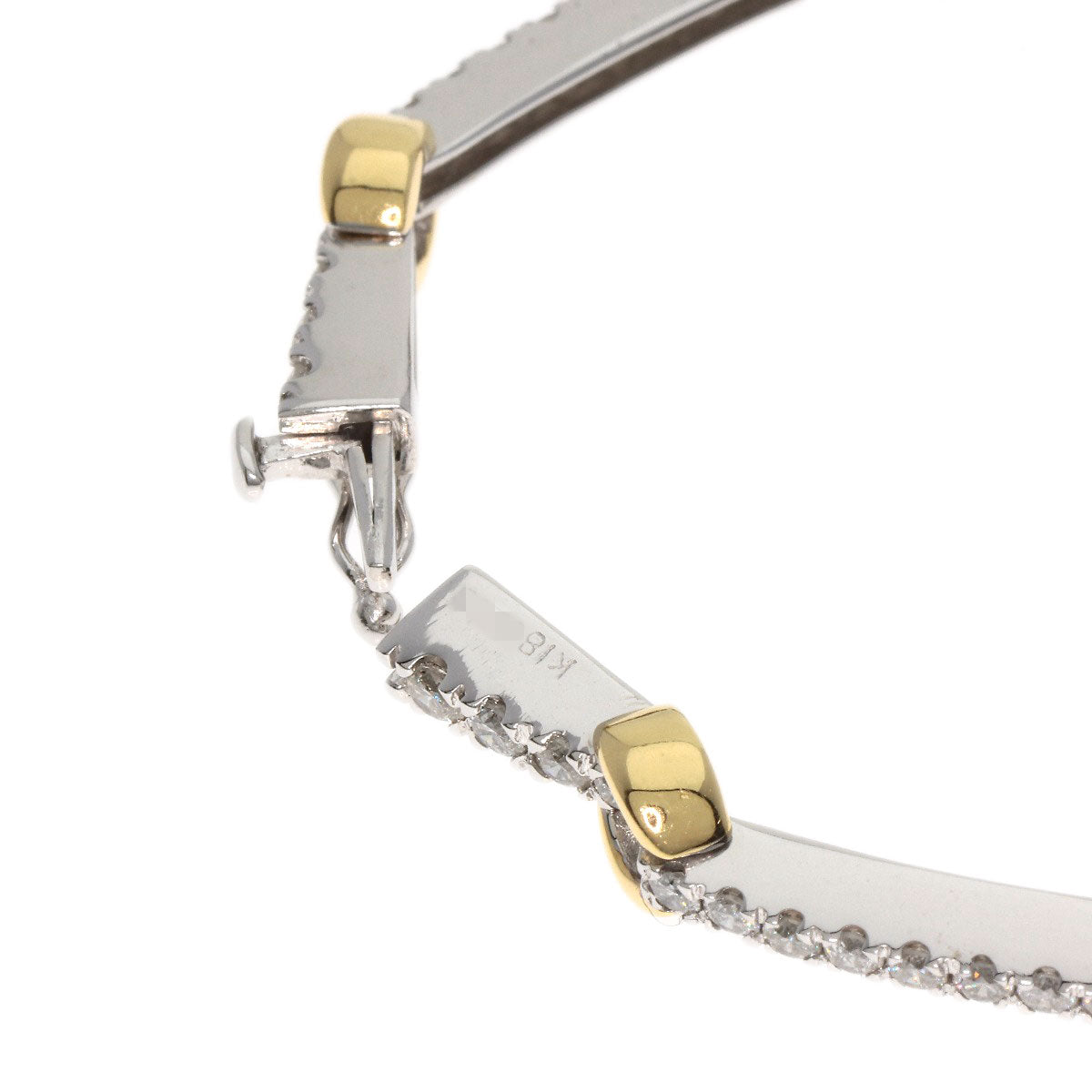 2.03ct Diamond Bracelet K18 White Gold 18K Yellow Gold 11.9g　Ladies