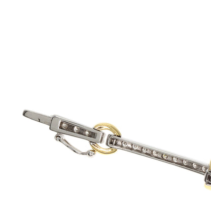 2.03ct Diamond Bracelet K18 White Gold 18K Yellow Gold 11.9g　Ladies