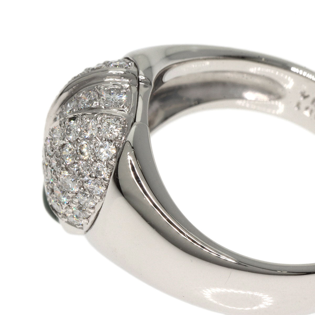 0.51ct Emerald Diamond Ladybug Ring Platinum PT900 13.1g　Ladies