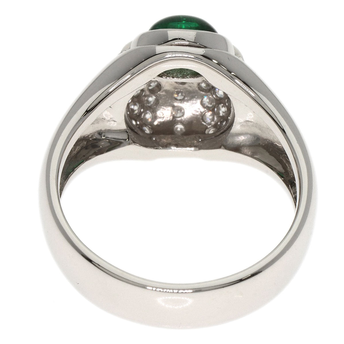 0.51ct Emerald Diamond Ladybug Ring Platinum PT900 13.1g　Ladies