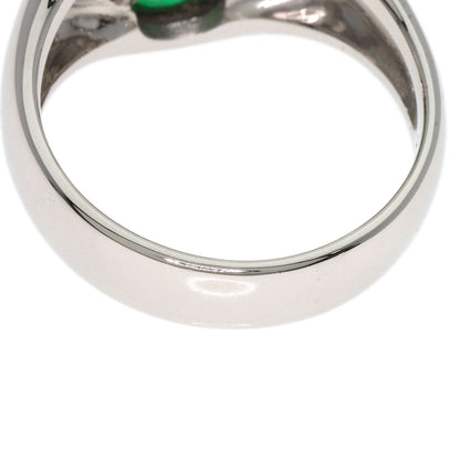 0.51ct Emerald Diamond Ladybug Ring Platinum PT900 13.1g　Ladies