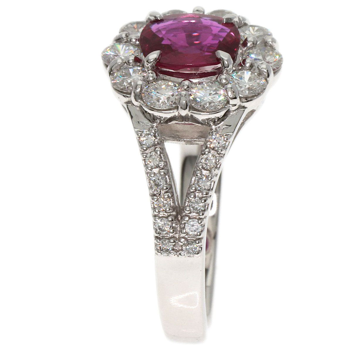 1.05ct Ruby Diamond Ring Platinum PT900 8.3g　Ladies