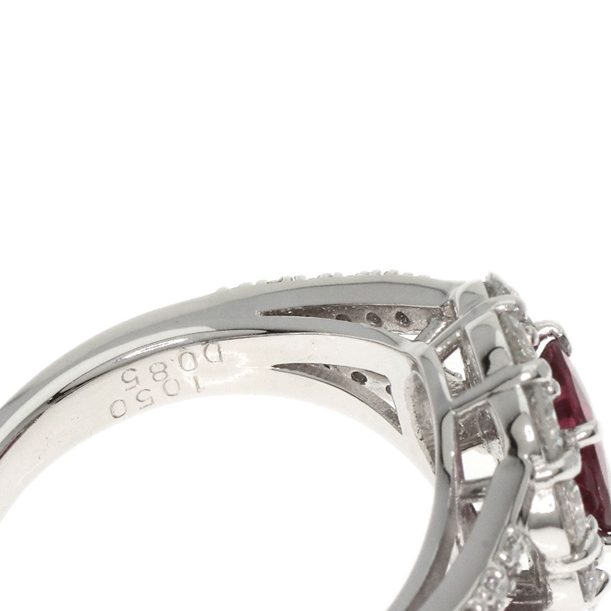 1.05ct Ruby Diamond Ring Platinum PT900 8.3g　Ladies