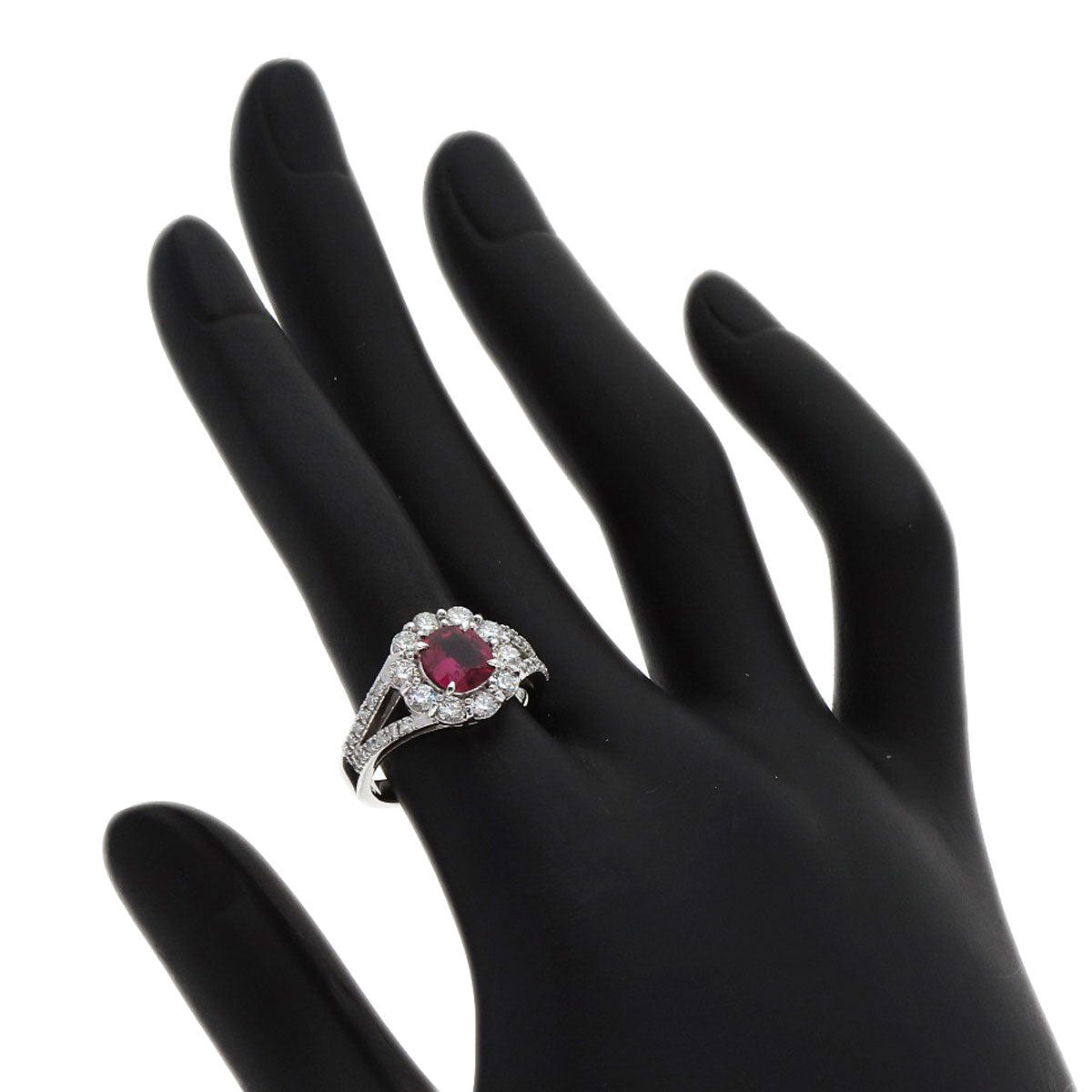 1.05ct Ruby Diamond Ring Platinum PT900 8.3g　Ladies