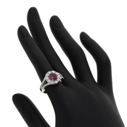 1.05ct Ruby Diamond Ring Platinum PT900 8.3g　Ladies