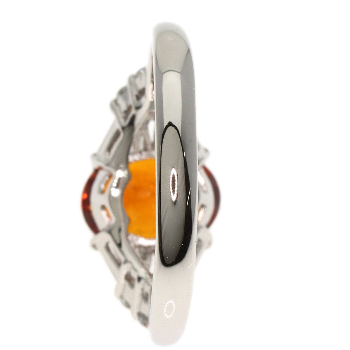 2.137ct Citrin Diamond Ring Platinum PT900 5.4g　Ladies