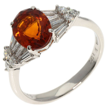 2.137ct Citrin Diamond Ring Platinum PT900 5.4g　Ladies