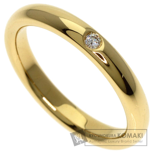 TIFFANY&Co. Stacking band 1P Diamond Ring K18 Yellow Gold Ladies [Used]
