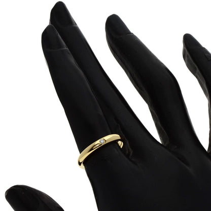 TIFFANY&Co. Stacking band 1P Diamond Ring K18 Yellow Gold Ladies [Used]