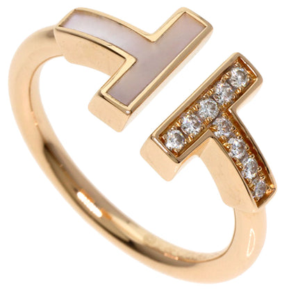 TIFFANY&Co. Twire Diamond Mother of Pearl Ring K18 Pink Gold Ladies [Used]