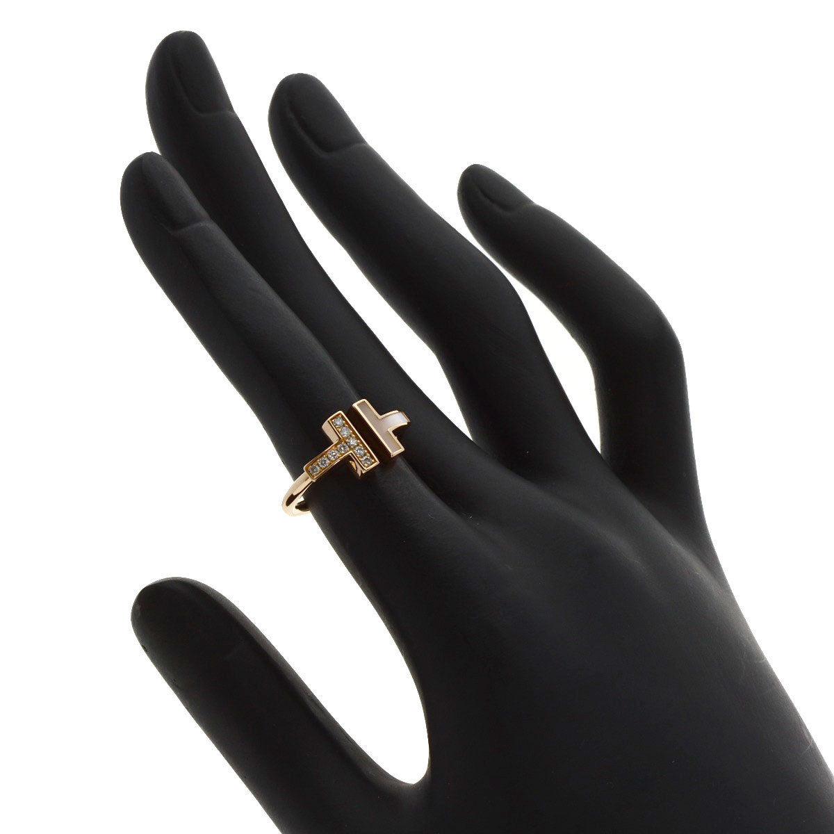 TIFFANY&Co. Twire Diamond Mother of Pearl Ring K18 Pink Gold Ladies [Used]