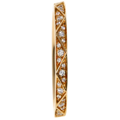 GRAFF Laurence Graff Signature Diamond Band Ring K18 Pink Gold Ladies [Used]