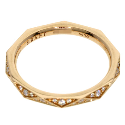 GRAFF Laurence Graff Signature Diamond Band Ring K18 Pink Gold Ladies [Used]