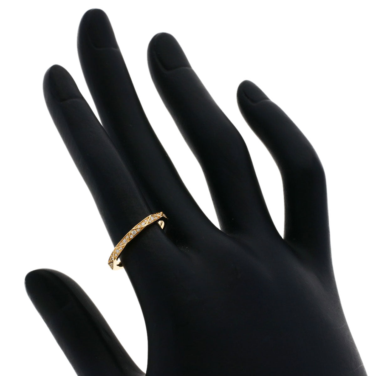 GRAFF Laurence Graff Signature Diamond Band Ring K18 Pink Gold Ladies [Used]