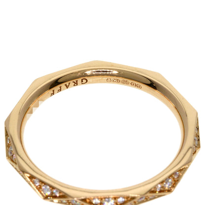 GRAFF Laurence Graff Signature Diamond Band Ring K18 Pink Gold Ladies [Used]
