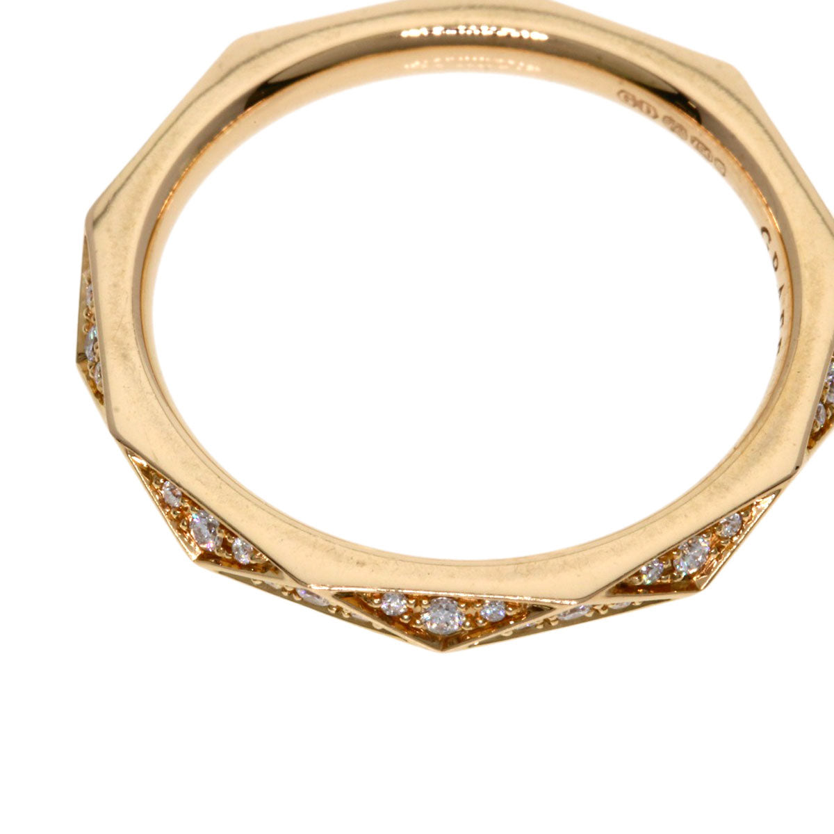 GRAFF Laurence Graff Signature Diamond Band Ring K18 Pink Gold Ladies [Used]