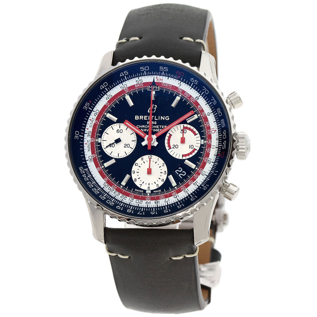 BREITLING Navitimer B01 Chronograph 43 Watches AB0121B1B1X2 Stainless Steel/Leather mens