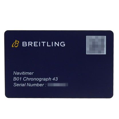 BREITLING Navitimer B01 Chronograph 43 Watches AB0121B1B1X2 Stainless Steel/Leather mens