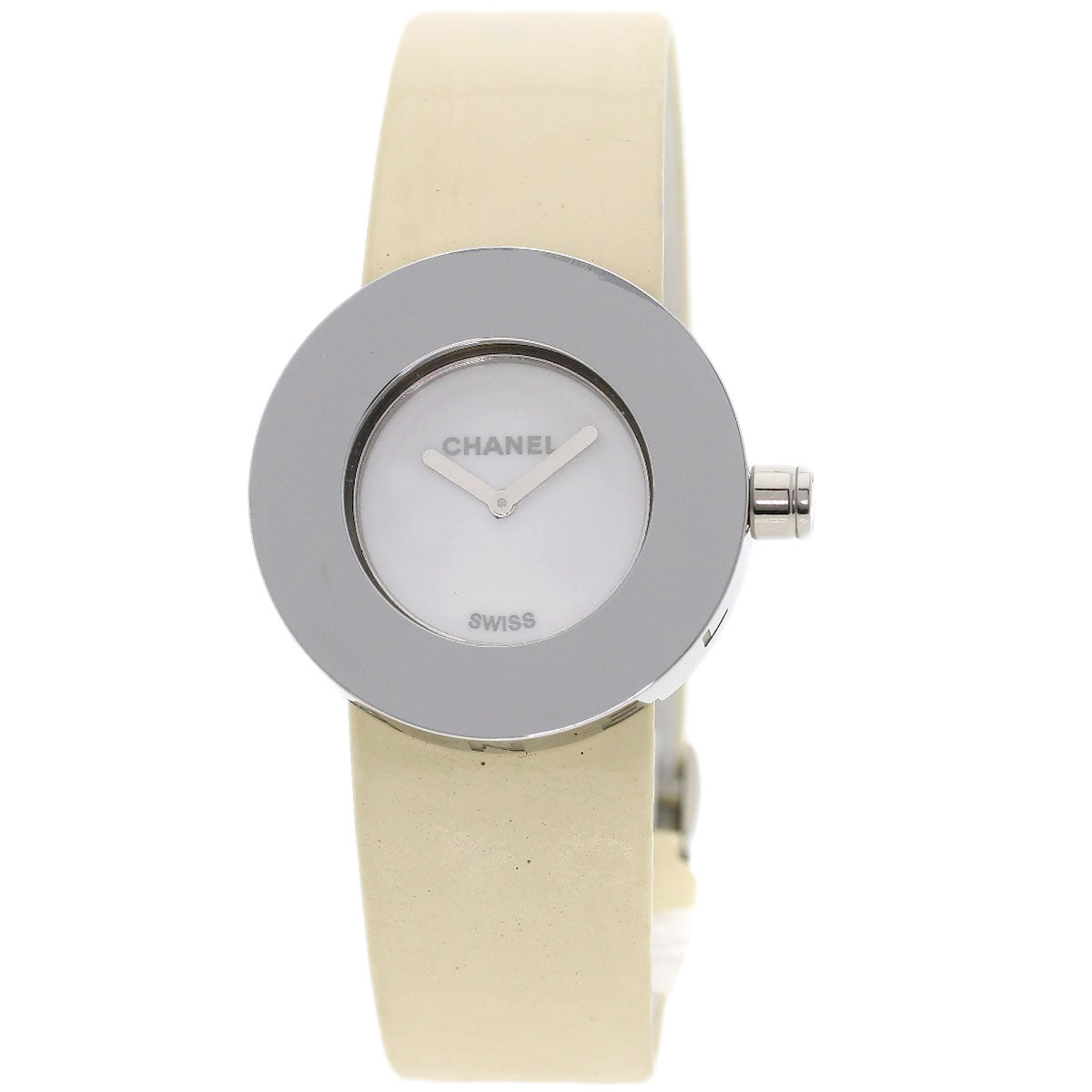 CHANEL La Ronde Watches H0579 Stainless Steel/Leather Ladies