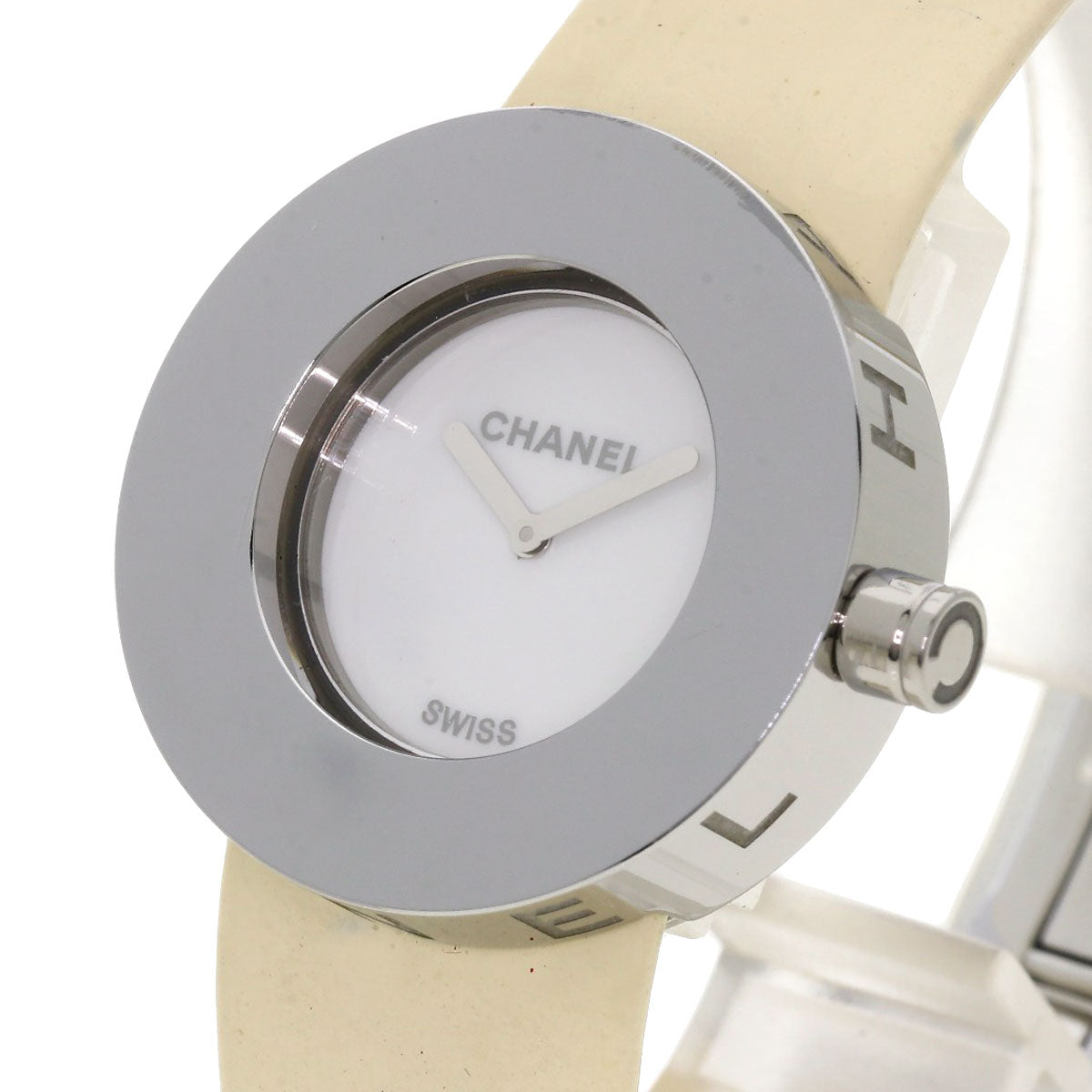 CHANEL La Ronde Watches H0579 Stainless Steel/Leather Ladies