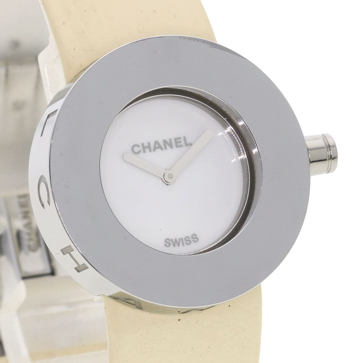 CHANEL La Ronde Watches H0579 Stainless Steel/Leather Ladies