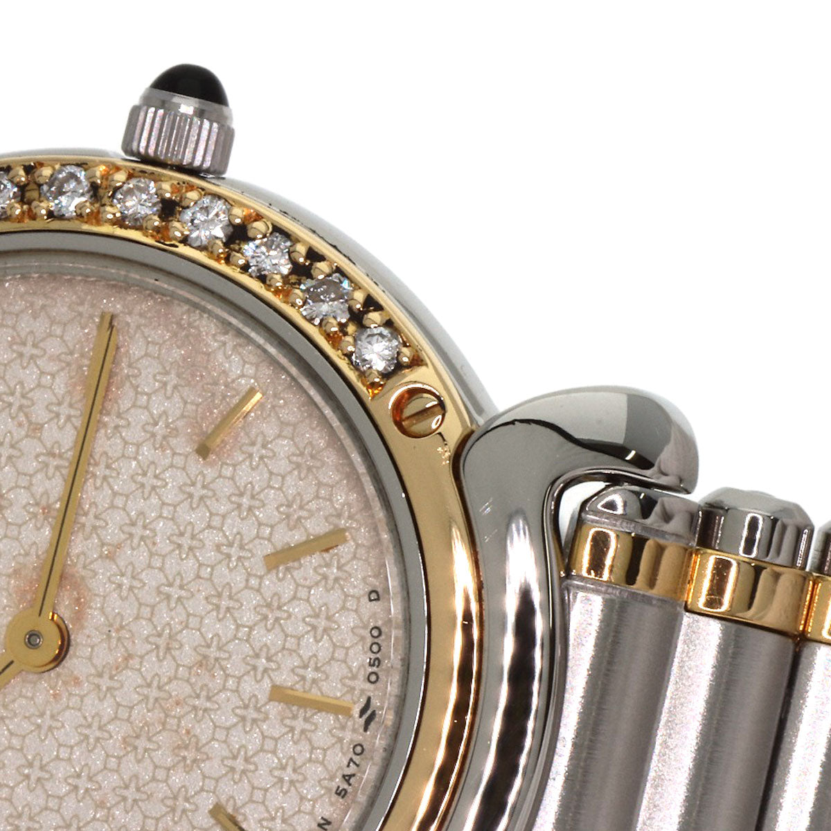 SEIKO CREDOR Bezel Diamond Watches 5A70-0210 Stainless Steel/SSxK18YG Ladies