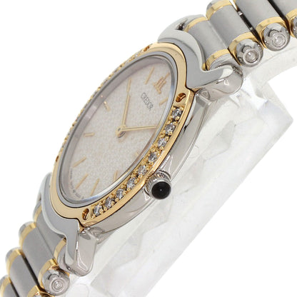 SEIKO CREDOR Bezel Diamond Watches 5A70-0210 Stainless Steel/SSxK18YG Ladies