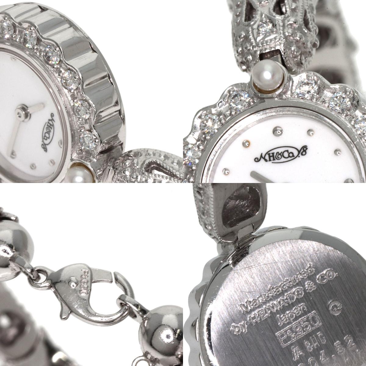 SELECT WATCH HEIWADO Round Face Diamond Watches 1L004.52 Platinum PT950/PT950xPT850 Ladies