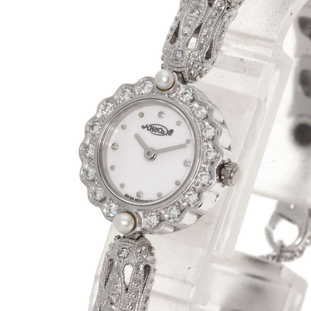 SELECT WATCH HEIWADO Round Face Diamond Watches 1L004.52 Platinum PT950/PT950xPT850 Ladies