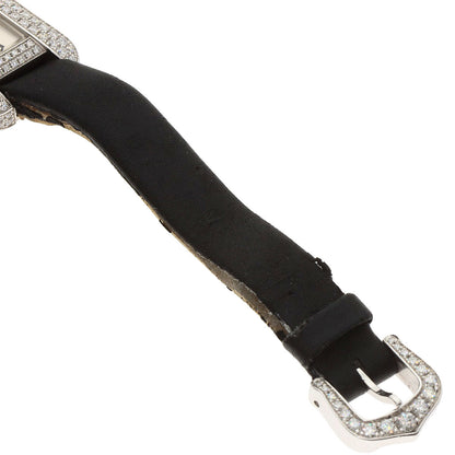 CARTIER Tank S Diamond Watches WJ300950 K18 White Gold/Leather x Satin Ladies