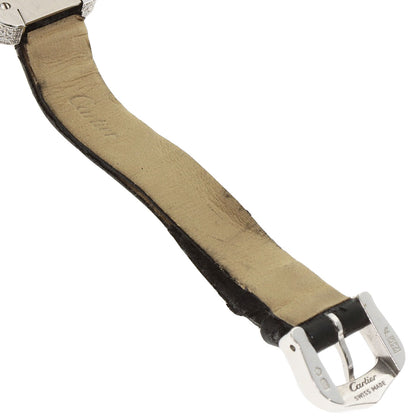 CARTIER Tank S Diamond Watches WJ300950 K18 White Gold/Leather x Satin Ladies