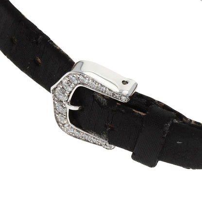 CARTIER Tank S Diamond Watches WJ300950 K18 White Gold/Leather x Satin Ladies