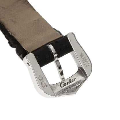 CARTIER Tank S Diamond Watches WJ300950 K18 White Gold/Leather x Satin Ladies