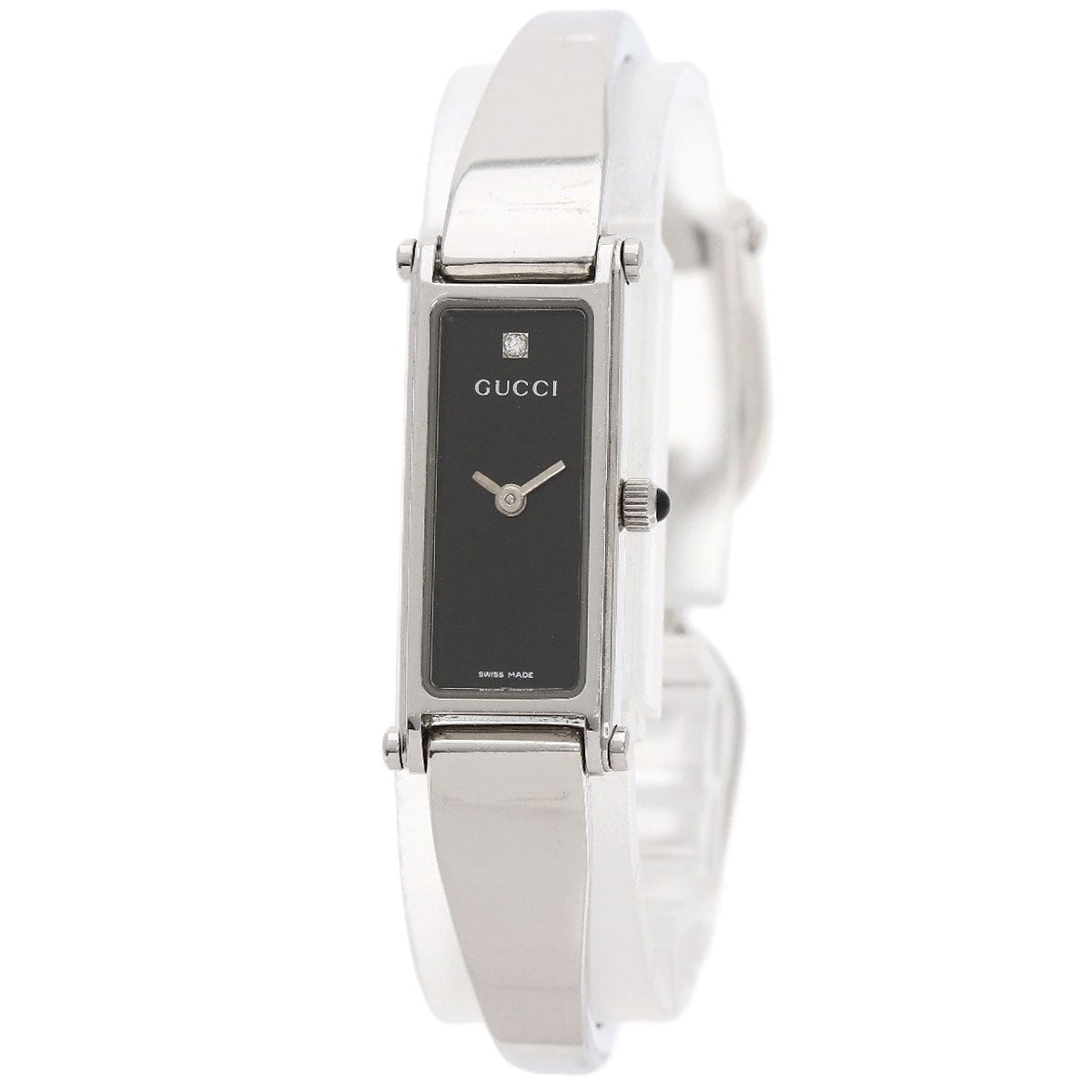 GUCCI 1P Diamond Watches 1500L Stainless Steel/Stainless Steel Ladies